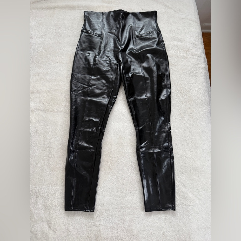 Spanx Faux Leather High-Waisted Pants XL
